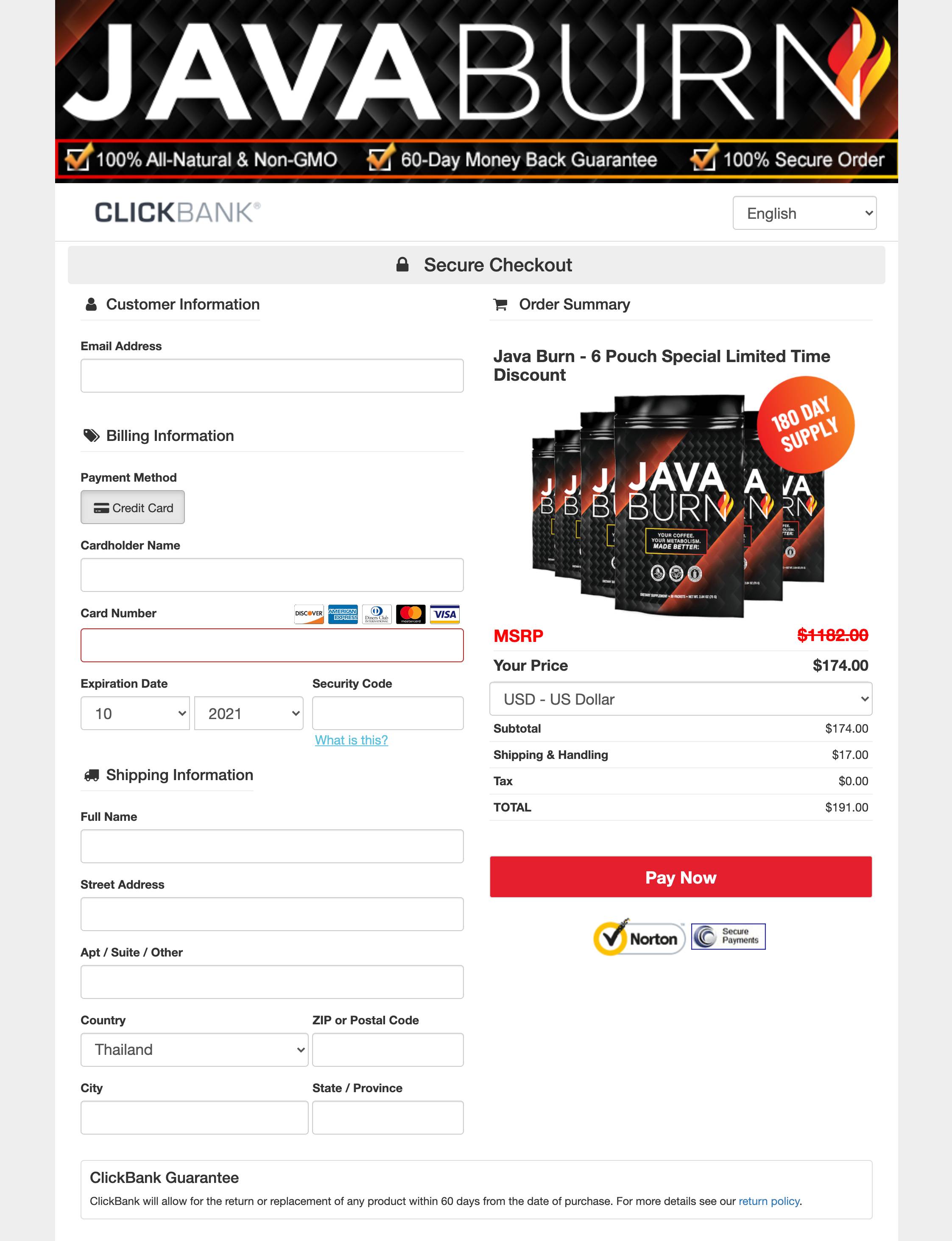 Java-burn-secure-payment
